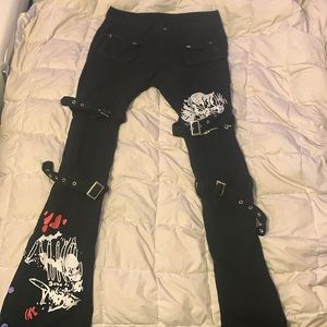 emo/scene flare pants